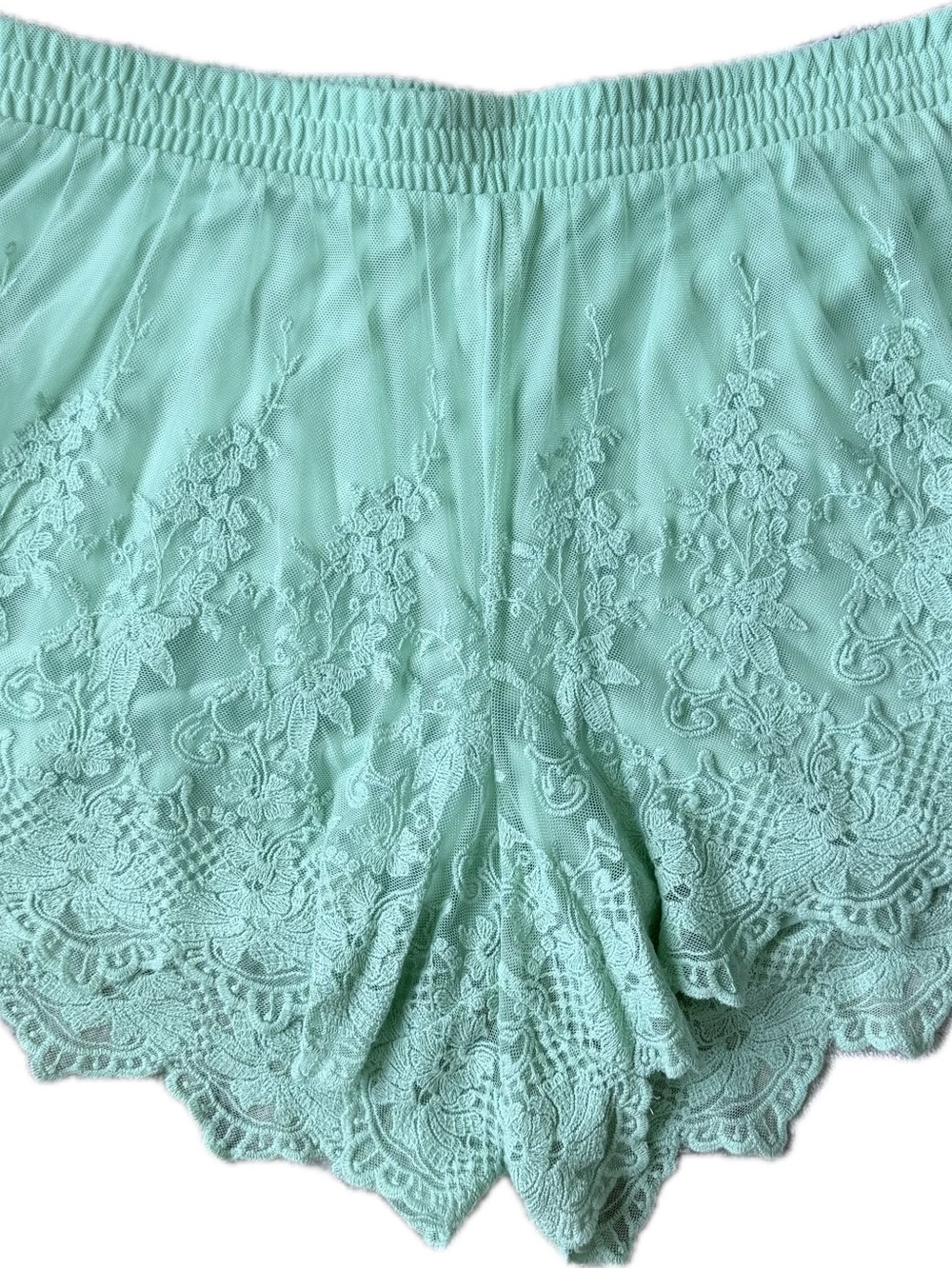 Torrid 5 Inch Pull On Stretch Mesh Mid-Rise Short 00 Women’s Mint Green